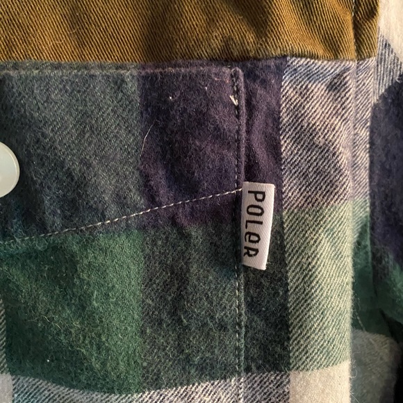 Poler Buffalo check flannel w/contrasting chest panels - Picture 2 of 5